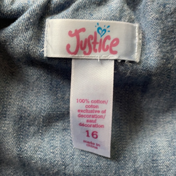 Justice denim jumper. - Picture 3 of 3